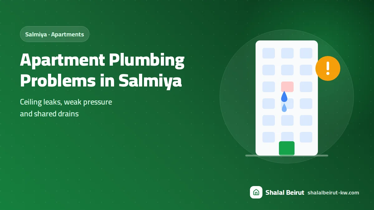 Apartment Plumbing Problems in Salmiya: Ceiling Leaks, Weak Water Pressure and Shared Drains