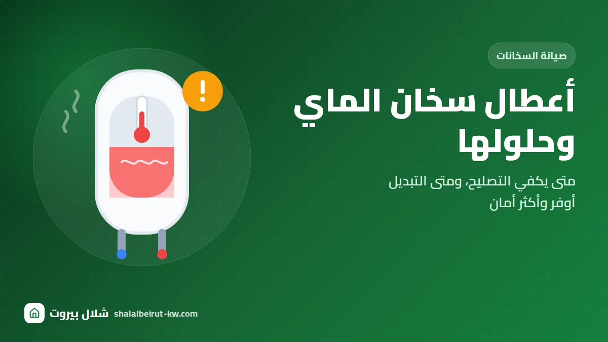 أعطال سخان الماي الشائعة: الأسباب والحلول ومتى تحتاج صيانة أو تبديل